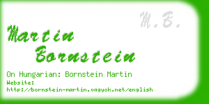 martin bornstein business card